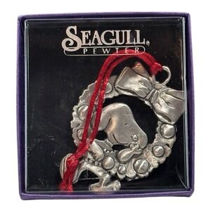Seagull Pewter Peanuts Snoopy Ornament‎ With Box Christmas Tree Decorations